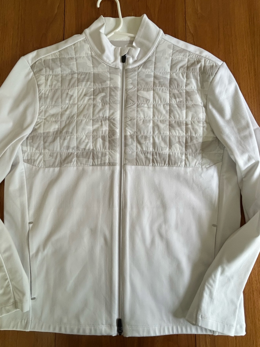 johnnie-O Women’s White Quilted-Panel Bomber Jacket